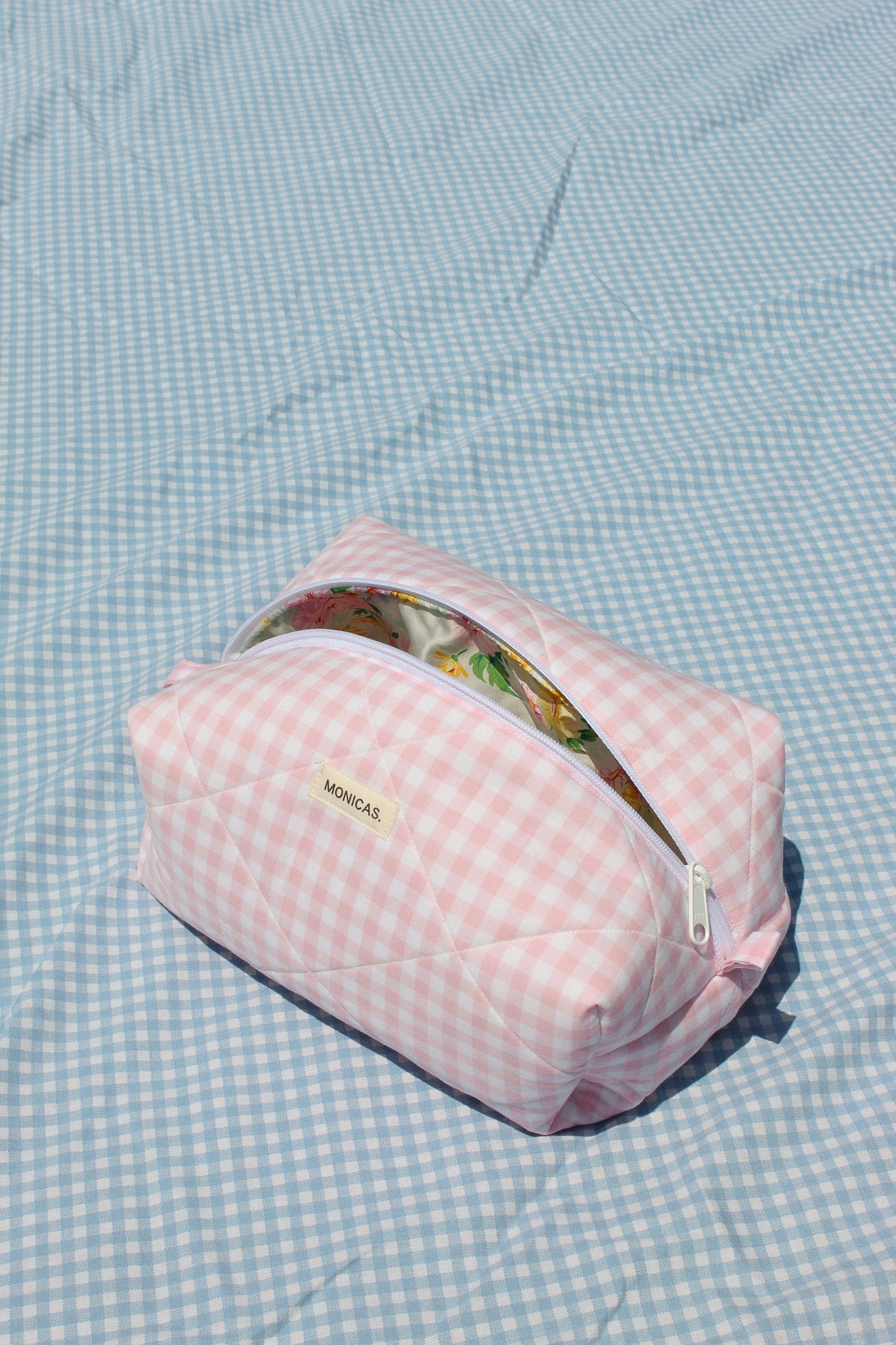 Pink Gingham Pouch
