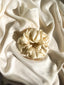 Off White Satin Scrunchie