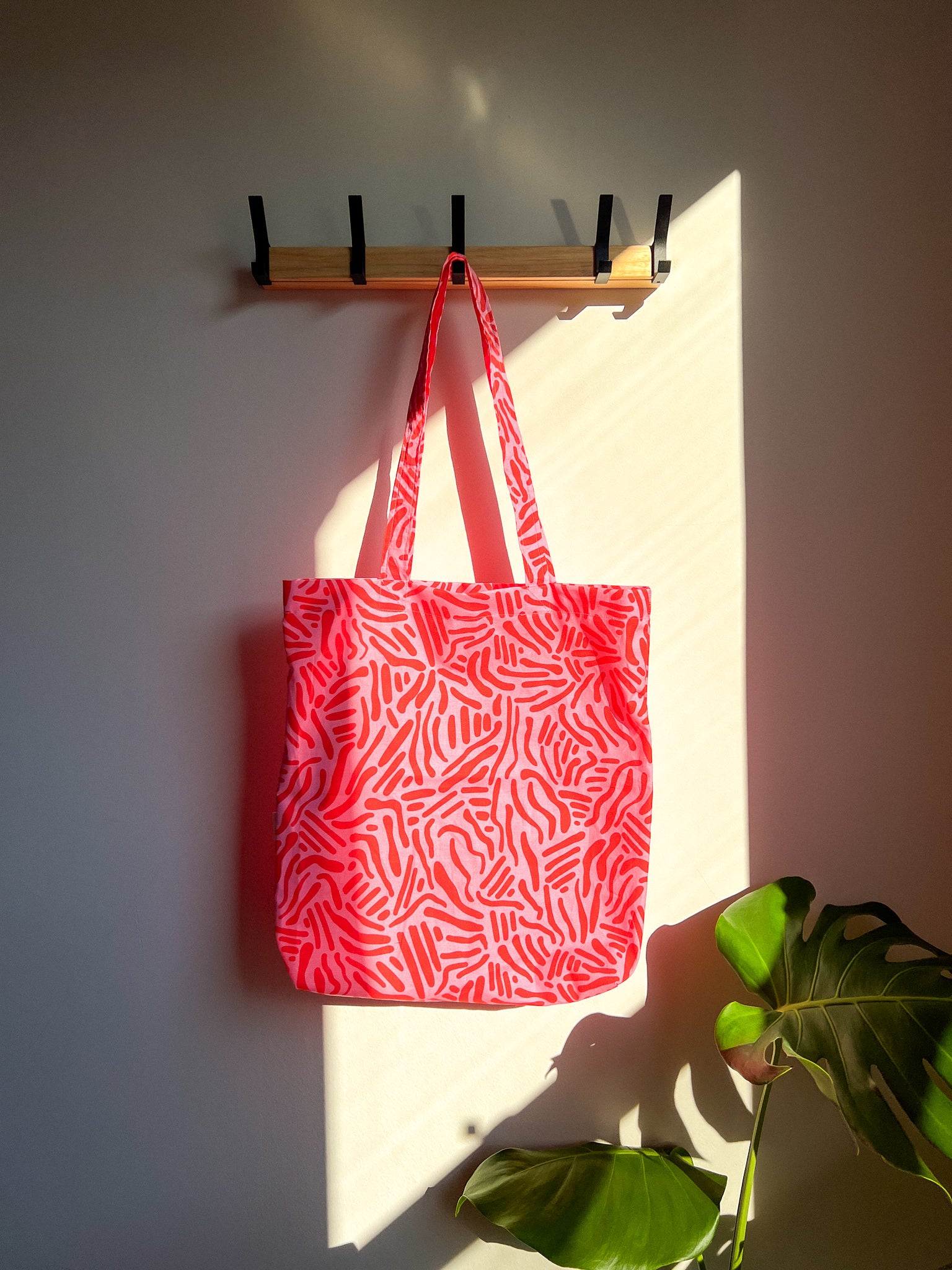 Abstract Pink Red Eco Tote Bag