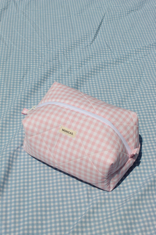 Pink Gingham Pouch