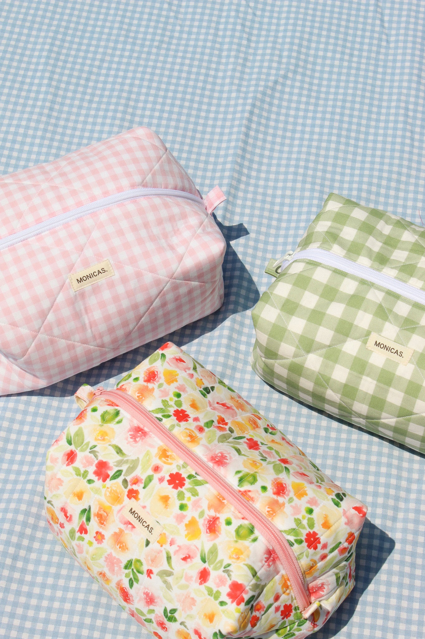 Pink Gingham Pouch