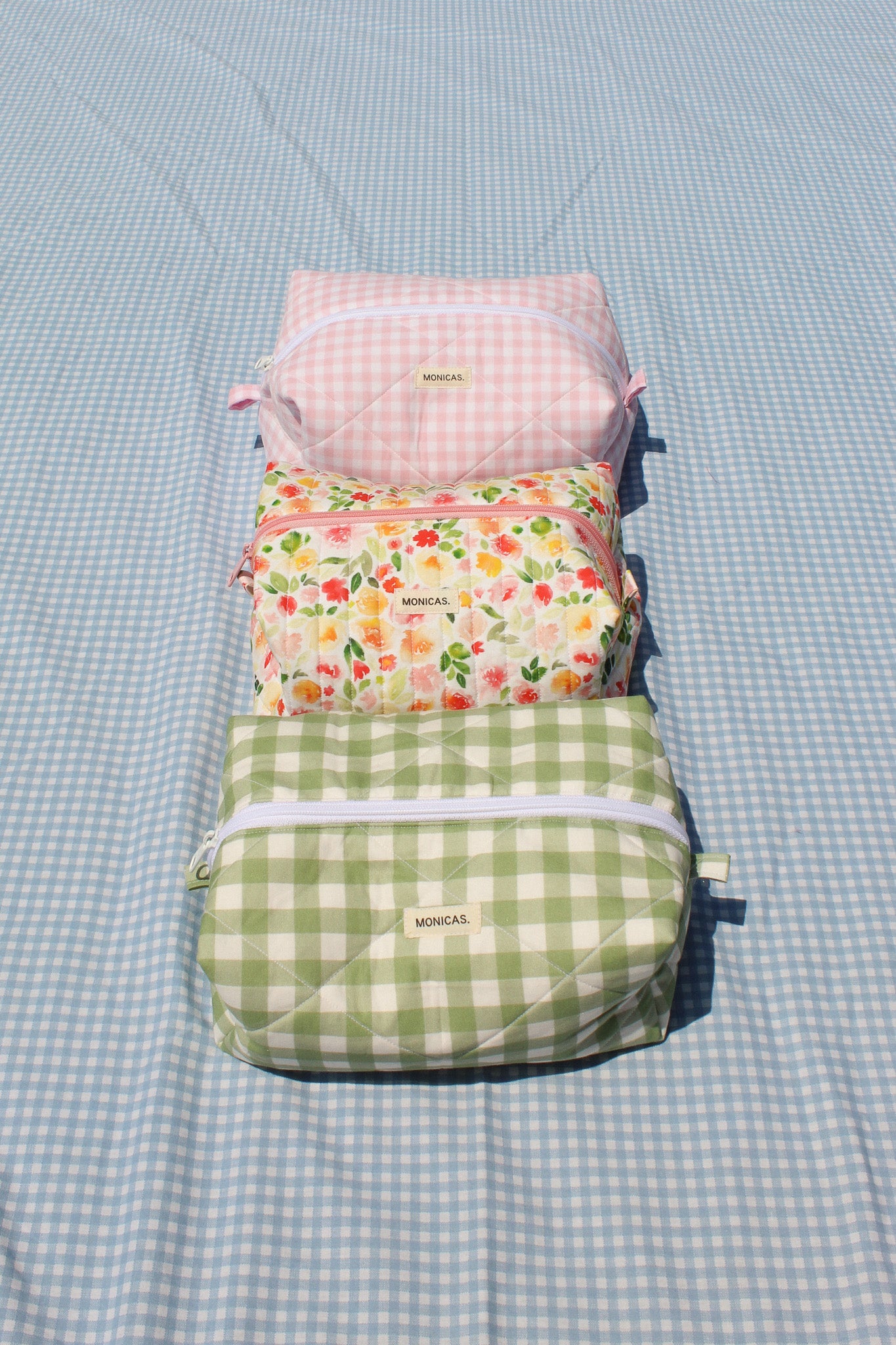 Pink Gingham Pouch