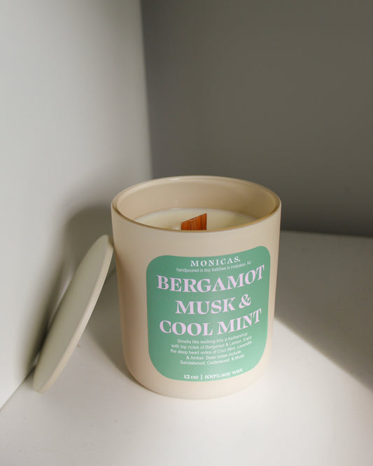Bergamot Musk & Cool Mint Soy Candle