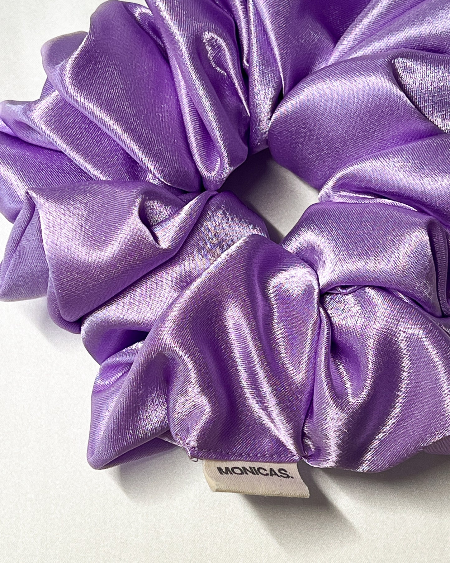 Purple Satin Scrunchie