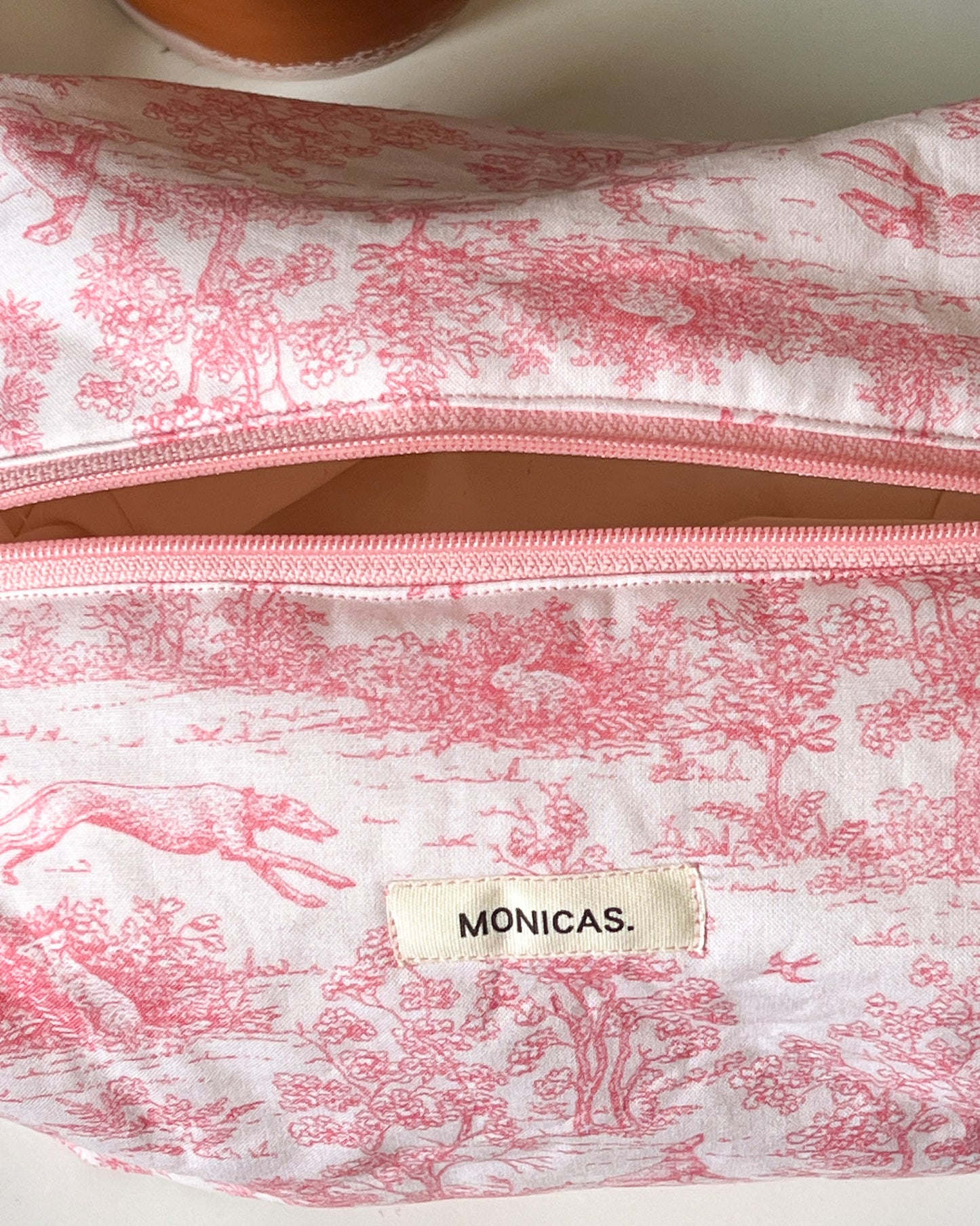 Pink Toile De Jouy Eco-Pouch [PREORDER]