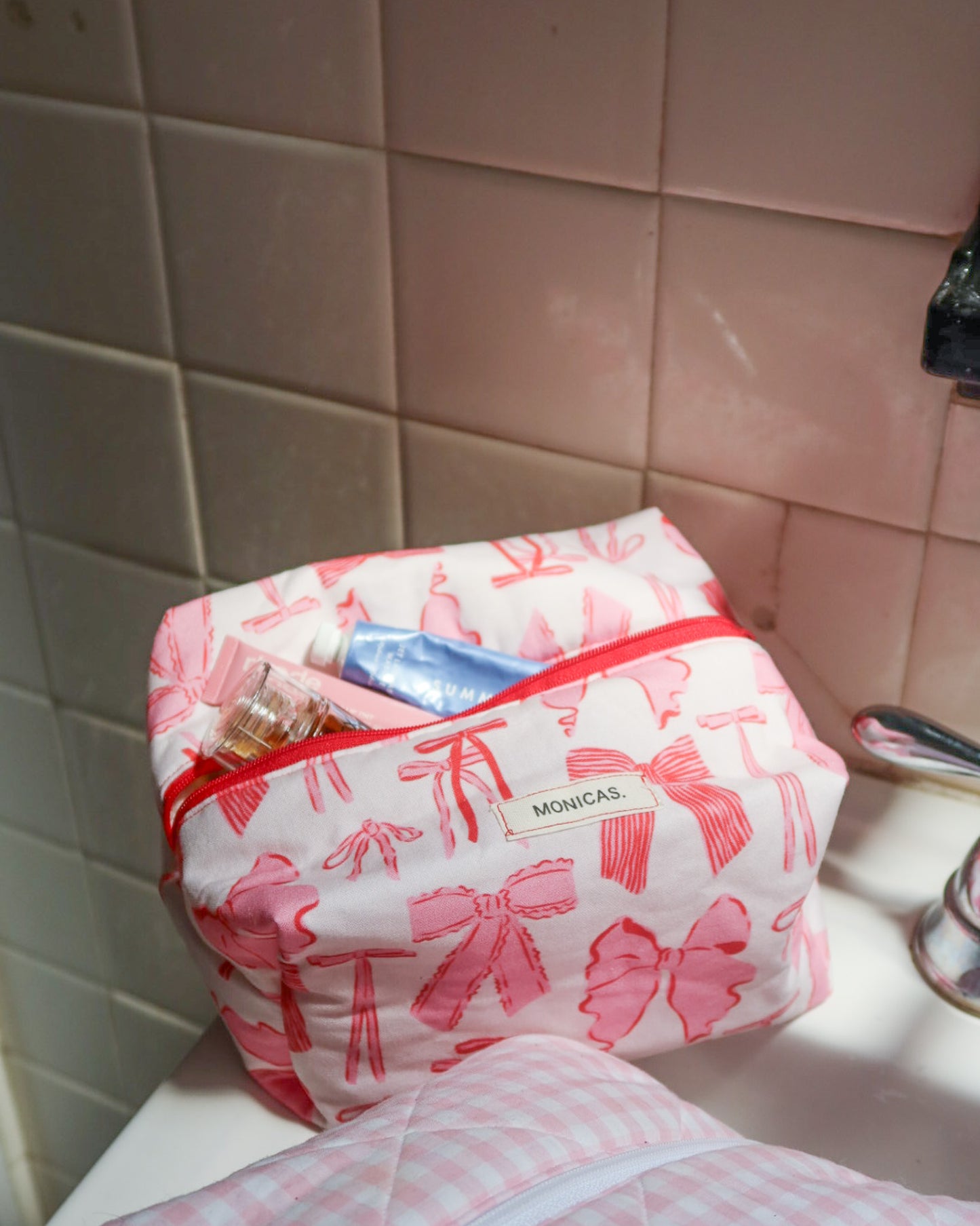 Pink & Red Bows Eco-Pouch