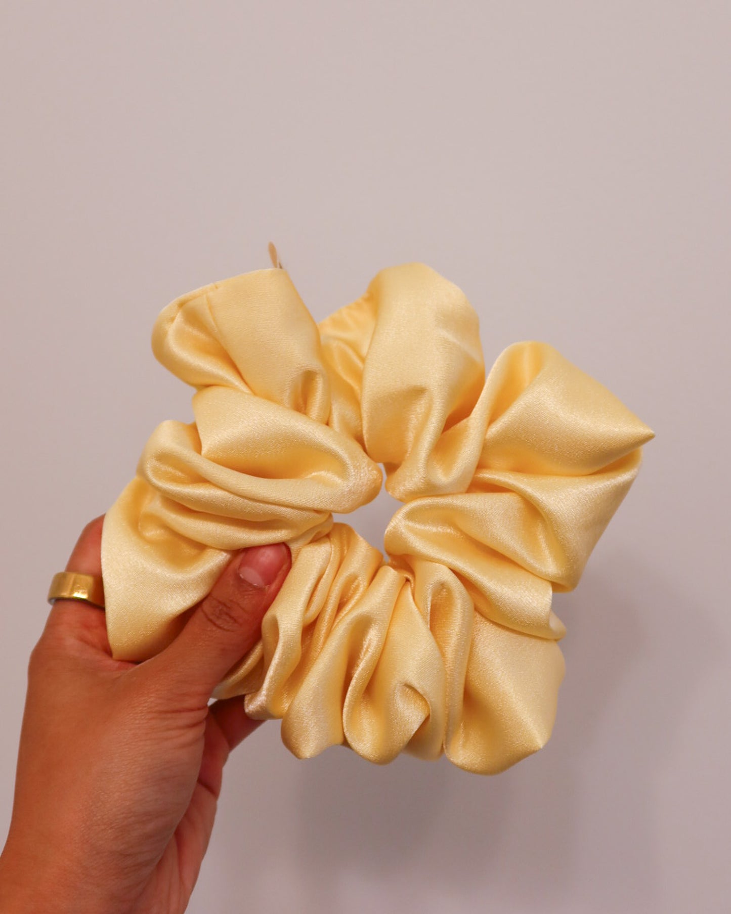 Yuzu Yellow Satin Scrunchie