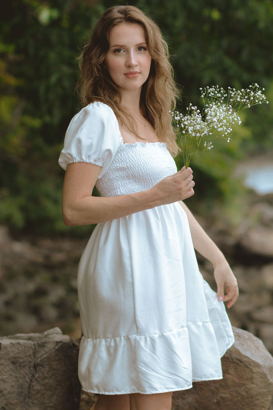 The Tencel Dress in Ivory