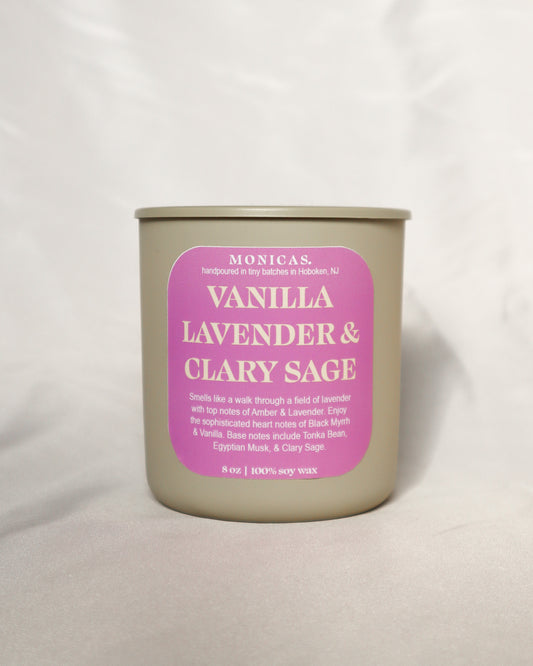 Vanilla Lavender & Clary Sage Soy Candle