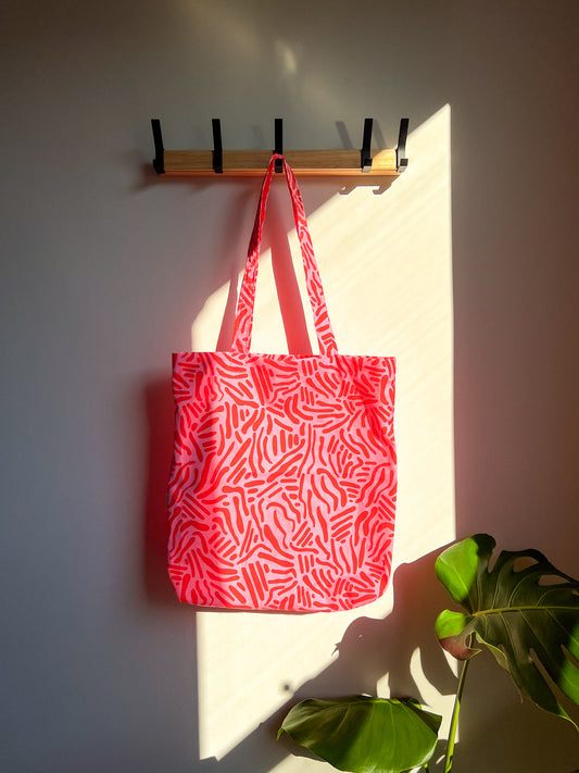 Abstract Pink & Red Eco-Tote Bag